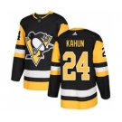 Men's Penguins #24 Dominik Kahun Black Home Authentic Stitched Hockey Jersey