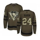 Men's Penguins #24 Dominik Kahun Green Salute to Service Stitched Hockey Jersey