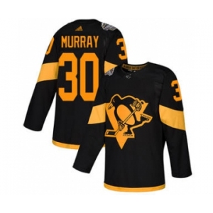 Men's Penguins #30 Matt Murray Black 2019 Stadium Series Stitched Hockey Jersey