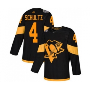 Men's Penguins #4 Justin Schultz Black 2019 Stadium Series Stitched Hockey Jersey