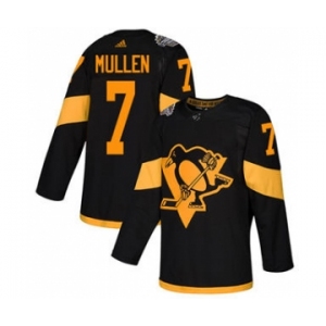 Men's Penguins #7 Joe Mullen Black 2019 Stadium Series Stitched Hockey Jersey
