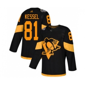 Men's Penguins #81 Phil Kessel Black 2019 Stadium Series Stitched Hockey Jersey