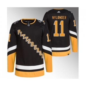 Men's Pittsburgh Penguins #11 Alex Nylander Black Stitched Jersey