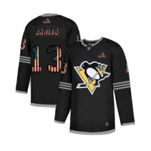 Men's Pittsburgh Penguins #13 Brandon Tanev Black USA Flag Limited Hockey Jersey