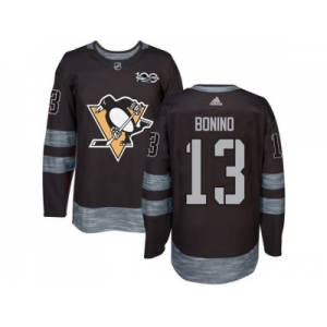 Men's Pittsburgh Penguins #13 Nick Bonino Black 1917-2017 100th Anniversary Stitched NHL Jersey