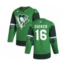 Men's Pittsburgh Penguins #16 Jason Zucker 2020 St. Patrick's Day Stitched Hockey Jersey Green