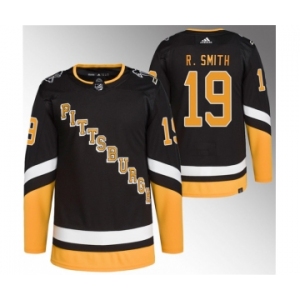 Men's Pittsburgh Penguins #19 Reilly Smith Black Stitched Jersey