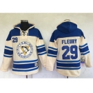 Men's Pittsburgh Penguins #29 Andre Fleury Cream Sawyer Hooded Sweatshirt Stitched NHL Jersey