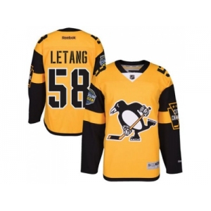 Men's Pittsburgh Penguins #58 Kris Letang Black 2017 Stadium Series Stitched NHL Jersey