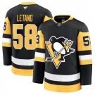 Men's Pittsburgh Penguins #58 Kris Letang Black 2024-25 Home Stitched Hockey Jersey