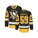 Men's Pittsburgh Penguins #59 Jake Guentzel Black Third Stitched NHL Jersey