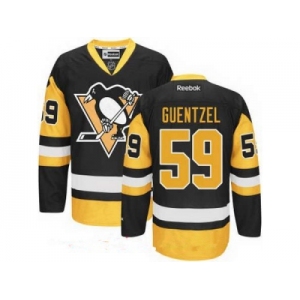 Men's Pittsburgh Penguins #59 Jake Guentzel Black Third Stitched NHL Jersey