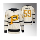 Men's Pittsburgh Penguins #59 Jake Guentzel Cream 2023 Winter Classic Stitched Jersey