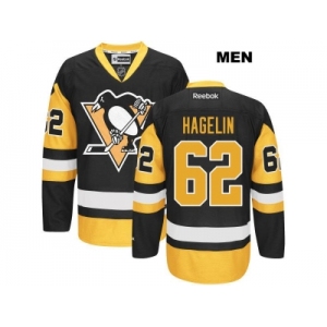 Men's Pittsburgh Penguins #62 Carl Hagelin Reebok Black Premier Jersey