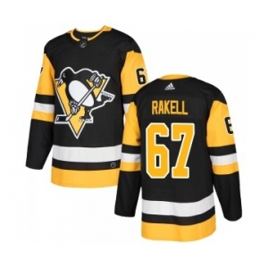 Men's Pittsburgh Penguins #67 Rickard Rakell Black Alternate Authentic Stitched NHL Jersey