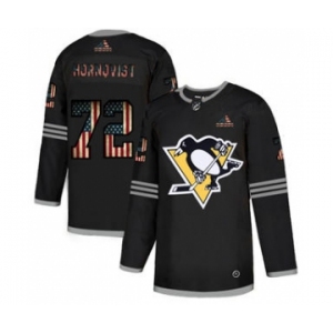 Men's Pittsburgh Penguins #72 Patric Hornqvist Black USA Flag Limited Hockey Jersey