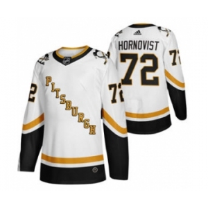Men's Pittsburgh Penguins #72 Patric Hornqvist White 2020-21 Reverse Retro Alternate Hockey Jersey
