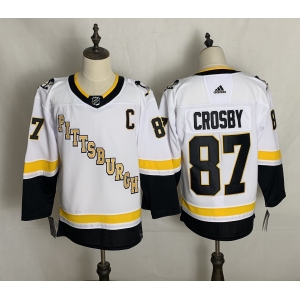 Men's Pittsburgh Penguins #87 Sidney Crosby Authentic White 2021 New Hockey Jersey