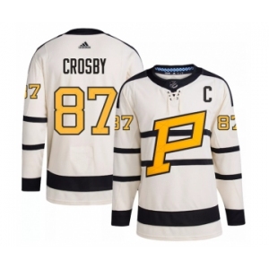 Men's Pittsburgh Penguins #87 Sidney Crosby Cream 2023 Winter Classic Stitched Jersey