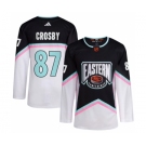 Men's Pittsburgh Penguins #87 Sidney Crosby White Black 2023 All-Star Stitched Jersey