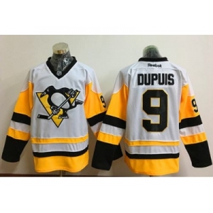 Men's Pittsburgh Penguins #9 Pascal Dupuis White New Away Stitched NHL Jersey