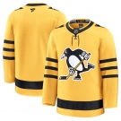 Men's Pittsburgh Penguins Blank Gold 2025 Alternate Stitched Hockey Jersey