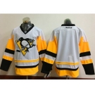 Men's Pittsburgh Penguins Blank White New Away Stitched NHL Jersey