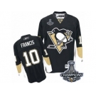 Men's Reebok Pittsburgh Penguins #10 Ron Francis Premier Black Home 2017 Stanley Cup Champions NHL Jersey