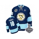 Men's Reebok Pittsburgh Penguins #10 Ron Francis Premier Navy Blue Third Vintage 2017 Stanley Cup Final NHL Jersey