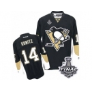 Men's Reebok Pittsburgh Penguins #14 Chris Kunitz Authentic Black Home 2017 Stanley Cup Final NHL Jersey