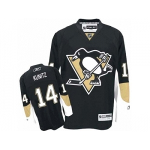 Men's Reebok Pittsburgh Penguins #14 Chris Kunitz Authentic Black Home NHL Jersey