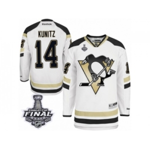 Men's Reebok Pittsburgh Penguins #14 Chris Kunitz Authentic White 2014 Stadium Series 2017 Stanley Cup Final NHL Jersey