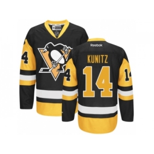 Men's Reebok Pittsburgh Penguins #14 Chris Kunitz Premier Black Gold Third NHL Jersey