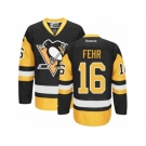 Men's Reebok Pittsburgh Penguins #16 Eric Fehr Premier Black Gold Third NHL Jersey