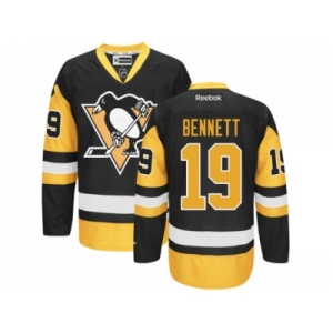 Men's Reebok Pittsburgh Penguins #19 Beau Bennett Authentic Black Gold Third NHL Jersey