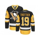 Men's Reebok Pittsburgh Penguins #19 Bryan Trottier Authentic Black Gold Third NHL Jersey