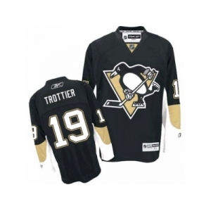 Men's Reebok Pittsburgh Penguins #19 Bryan Trottier Authentic Black Home NHL Jersey