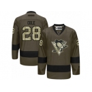 Men's Reebok Pittsburgh Penguins #28 Ian Cole Premier Green Salute to Service NHL Jersey