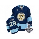 Men's Reebok Pittsburgh Penguins #29 Marc-Andre Fleury Premier Navy Blue Third Vintage 2017 Stanley Cup Final NHL Jersey