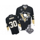 Men's Reebok Pittsburgh Penguins #30 Matt Murray Authentic Black Home 2017 Stanley Cup Final NHL Jersey