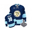 Men's Reebok Pittsburgh Penguins #30 Matt Murray Authentic Navy Blue Third Vintage 2017 Stanley Cup Final NHL Jersey