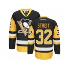 Men's Reebok Pittsburgh Penguins #32 Mark Streit Authentic Black Gold Third NHL Jersey