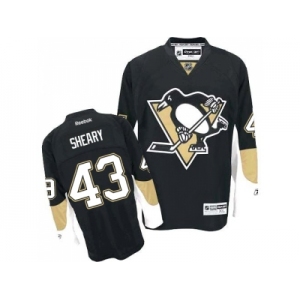 Men's Reebok Pittsburgh Penguins #43 Conor Sheary Premier Black Home NHL Jersey