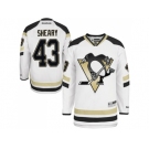 Men's Reebok Pittsburgh Penguins #43 Conor Sheary Premier White 2014 Stadium Series NHL Jersey