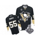 Men's Reebok Pittsburgh Penguins #55 Larry Murphy Authentic Black Home 2017 Stanley Cup Final NHL Jersey