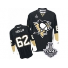 Men's Reebok Pittsburgh Penguins #62 Carl Hagelin Premier Black Home 2017 Stanley Cup Final NHL Jersey