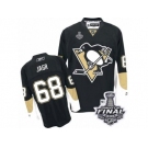 Men's Reebok Pittsburgh Penguins #68 Jaromir Jagr Authentic Black Home 2017 Stanley Cup Final NHL Jersey