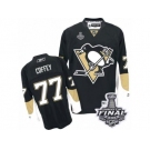 Men's Reebok Pittsburgh Penguins #77 Paul Coffey Authentic Black Home 2017 Stanley Cup Final NHL Jersey