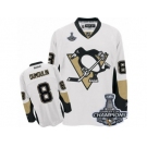 Men's Reebok Pittsburgh Penguins #8 Brian Dumoulin Premier White Away 2017 Stanley Cup Champions NHL Jersey