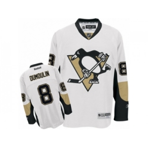 Men's Reebok Pittsburgh Penguins #8 Brian Dumoulin Premier White Away NHL Jersey